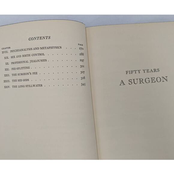 Fifty Years A Surgeon By Robert T. Morris M.D. Vintage First Edition 1935 - Picture 12 of 16